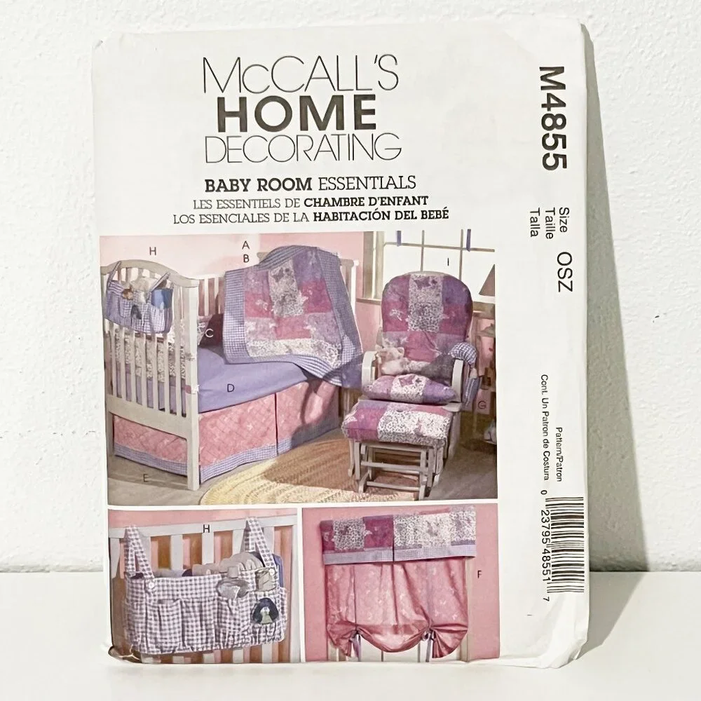 McCall's Home Decorating Sewing Pattern-Baby Room Essentials-M4855